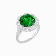 Round Center Stone Ring Mounting with Octagonal Diamond Halo - Shahin Jewelry
